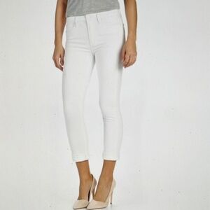 Paige White Hoxton Crop Roll Up Jeans White Sz 29